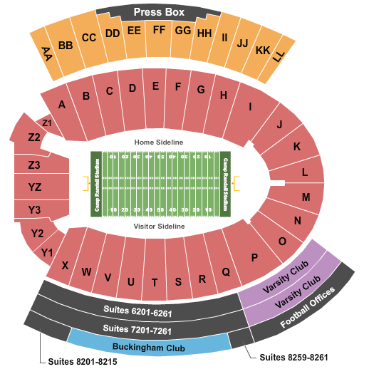 Camp Randall Stadium seating chart