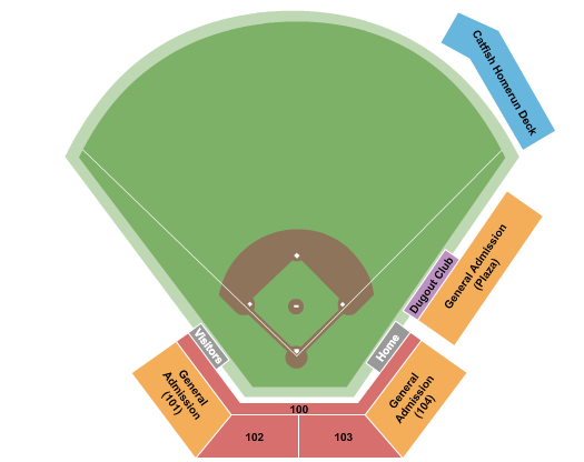 Capaha Field seating chart