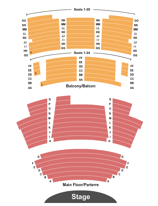 Capitol Theatre - New Brunswick seating chart