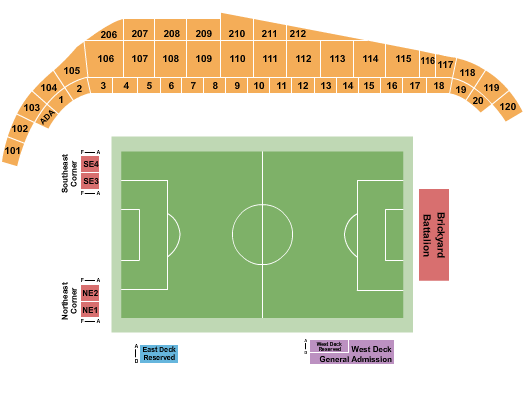 Carroll Stadium seating chart