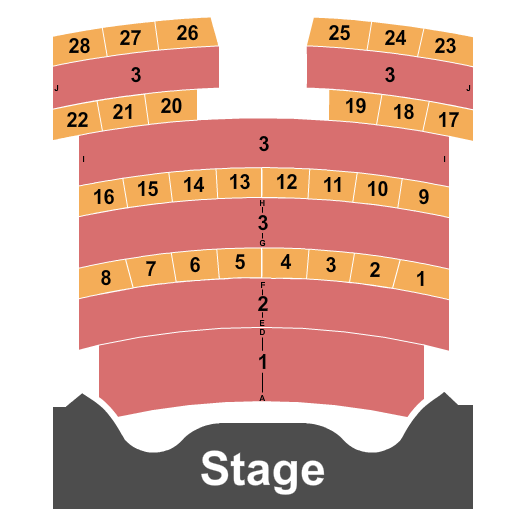 Celebrity Theater at The Claridge Hotel seating chart