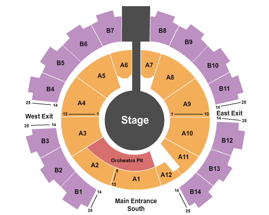 Celebrity Theatre - AZ seating chart