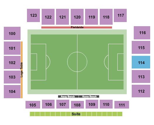 Centennial Stadium seating chart