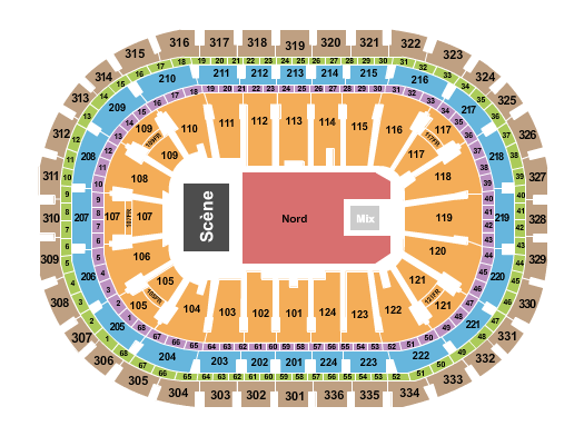 Centre Bell seating chart