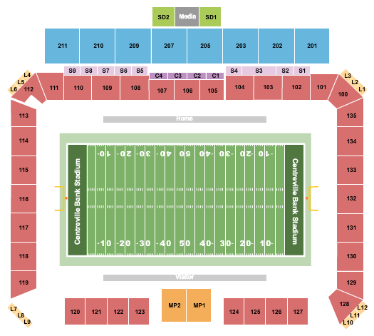 Centreville Bank Stadium seating chart