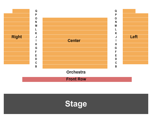 Charles Bender Performing Arts Center seating chart