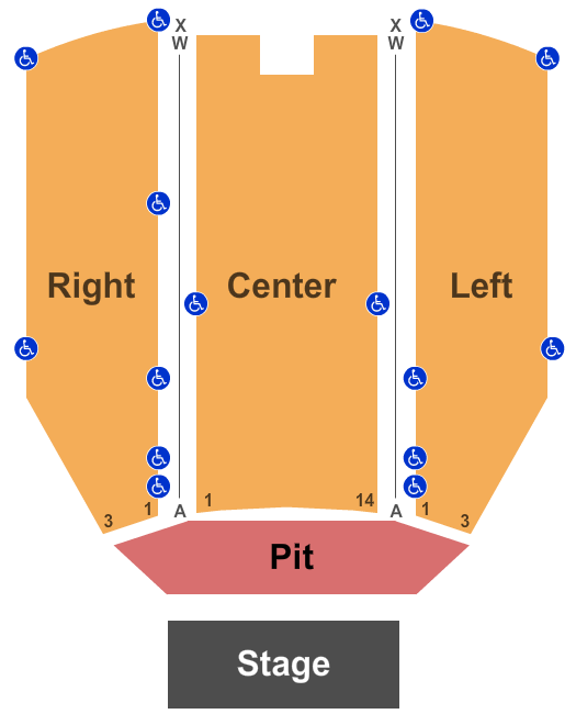 Charleston Civic Center Little Theater seating chart