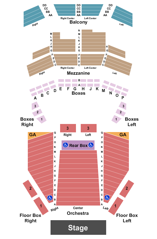 Charline McCombs Empire Theatre seating chart