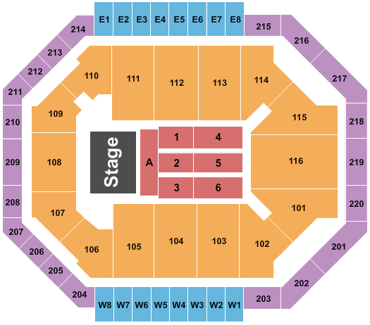 Chartway Arena at Ted Constant Convocation Center seating chart