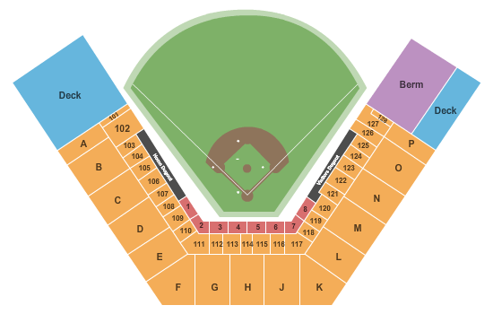 Cheney Stadium seating chart