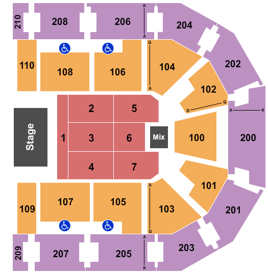 Chesapeake Employers' Insurance Arena seating chart