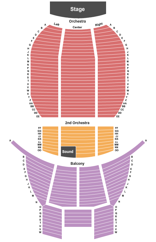 Chevalier Theatre seating chart