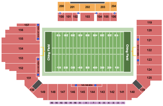 Ching Athletics Complex seating chart