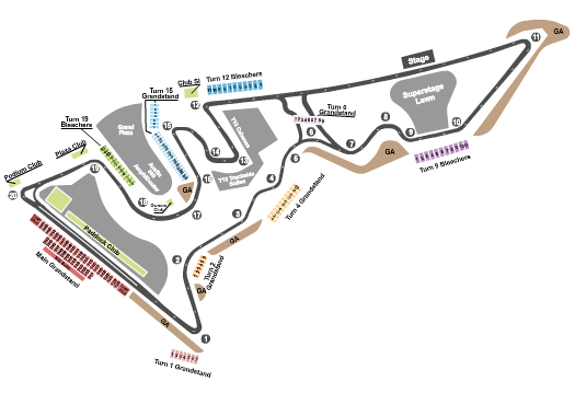 Circuit of The Americas seating chart