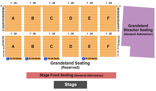 Clay County Fair & Events Center seating chart