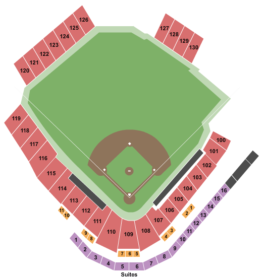 Clover Stadium seating chart