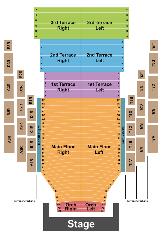 Clowes Memorial Hall seating chart