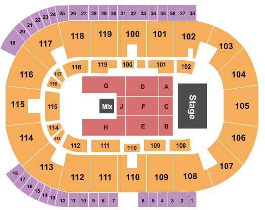 Coca-Cola Coliseum seating chart