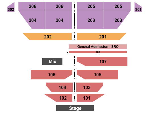 College Street Music Hall seating chart