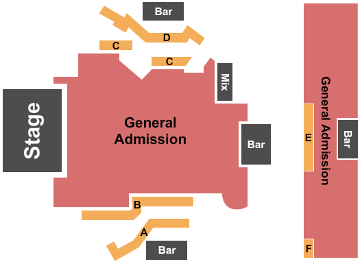 Commodore Ballroom seating chart