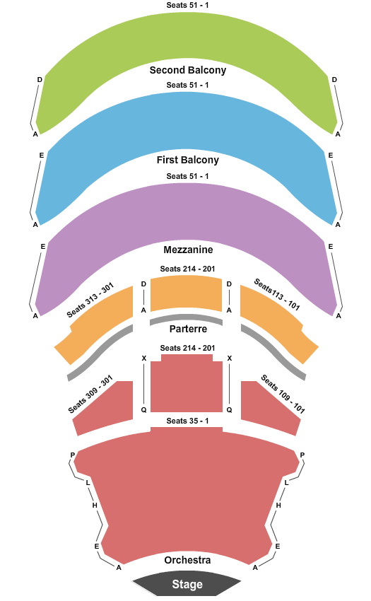 Concert Hall at California Center For The Arts Escondido seating chart