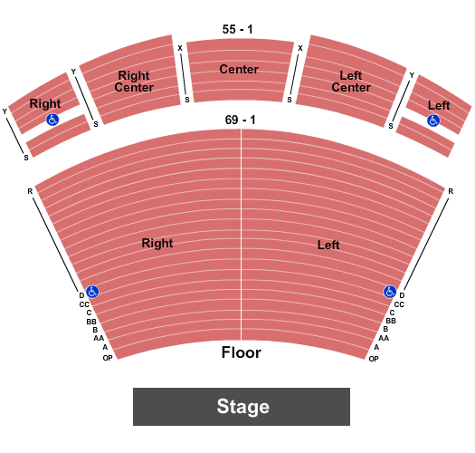 Concert Hall at Singletary Center for the Arts seating chart