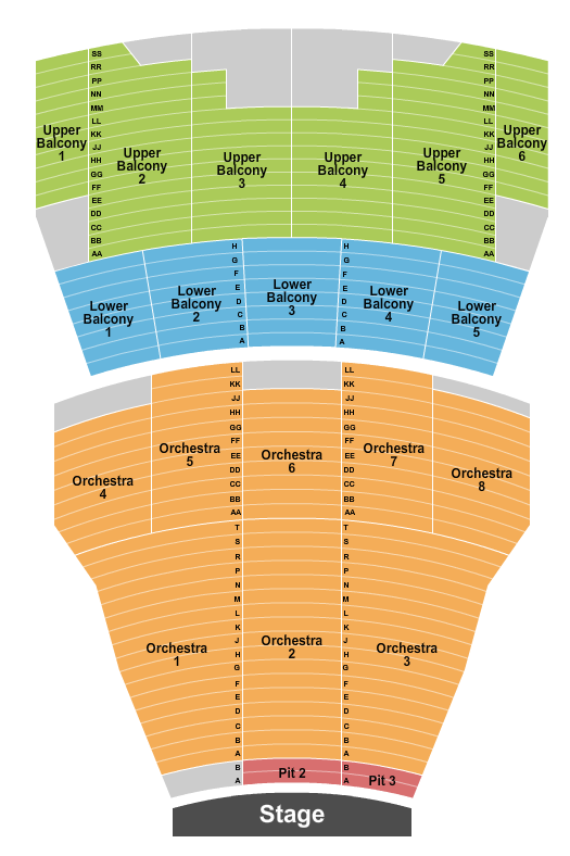 Coronado Performing Arts Center seating chart