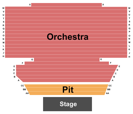 Corson Auditorium seating chart