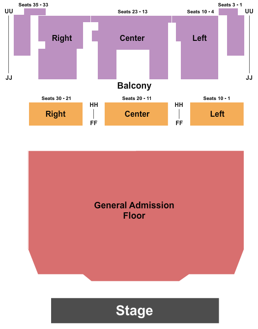 Danforth Music Hall Theatre seating chart