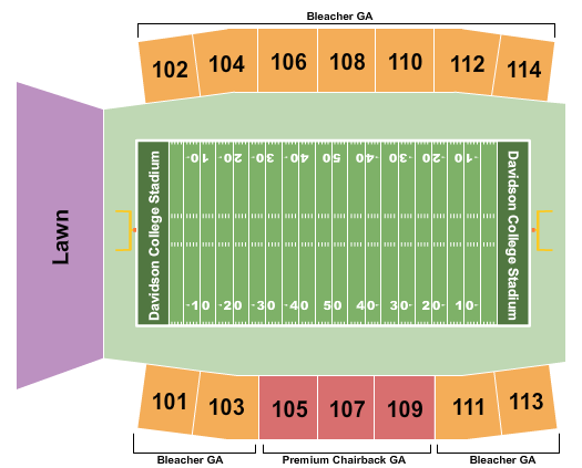 Davidson College Stadium seating chart