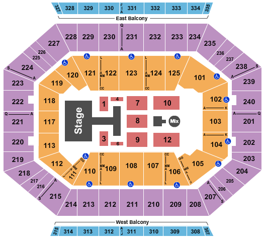 DCU Center seating chart