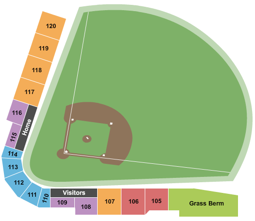 Dehler Park seating chart