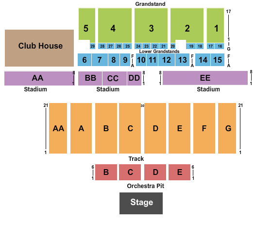 Delaware State Fairgrounds seating chart