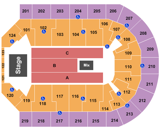 Denny Sanford Premier Center seating chart