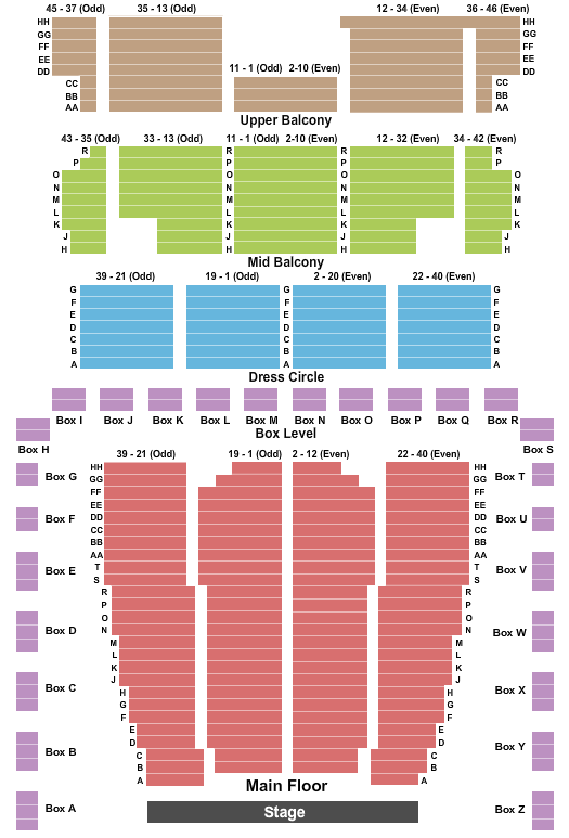 Detroit Symphony Orchestra Hall seating chart