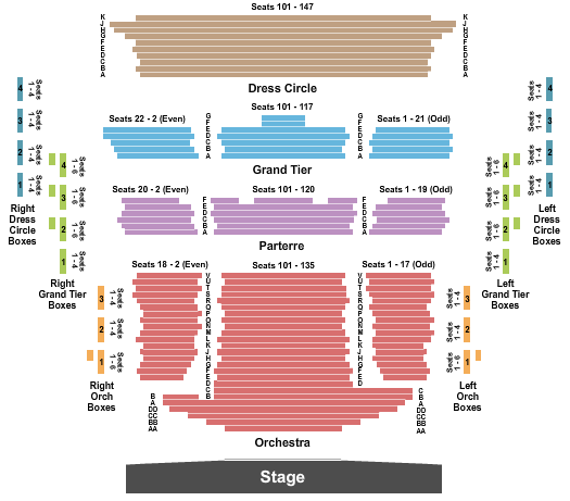 Diamonstein Concert Hall - CNU Ferguson Center for the Arts seating chart