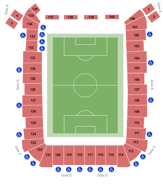 Dick's Sporting Goods Park seating chart