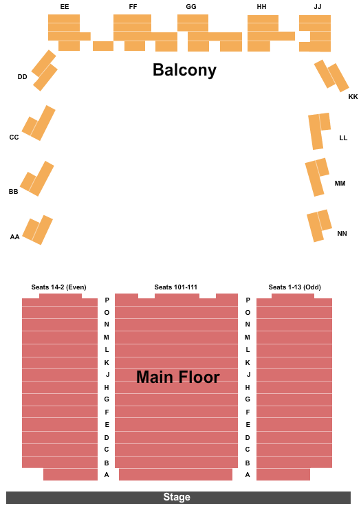 Dock Street Theatre seating chart