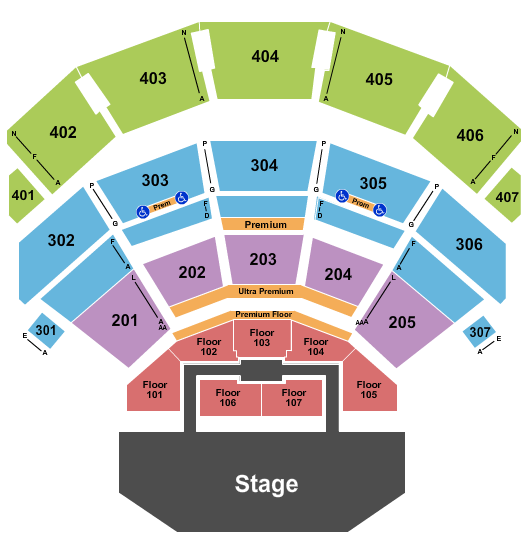 Dolby Live at Park MGM seating chart