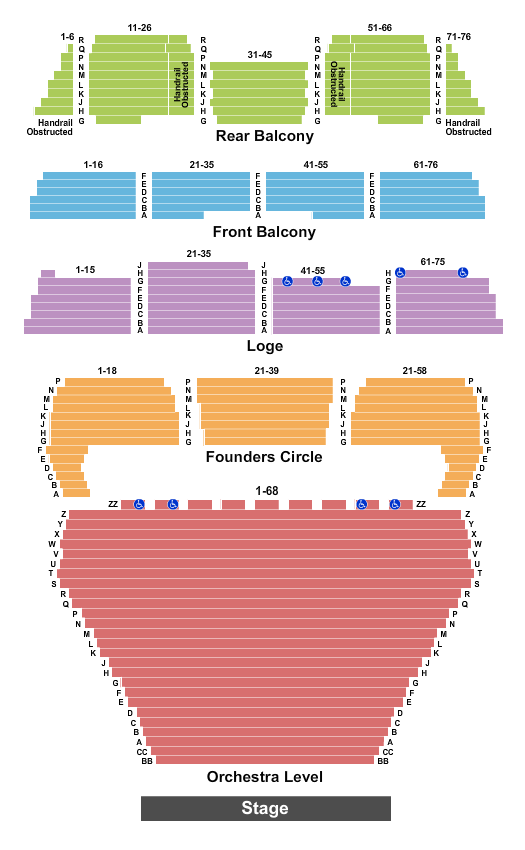 Dorothy Chandler Pavilion seating chart