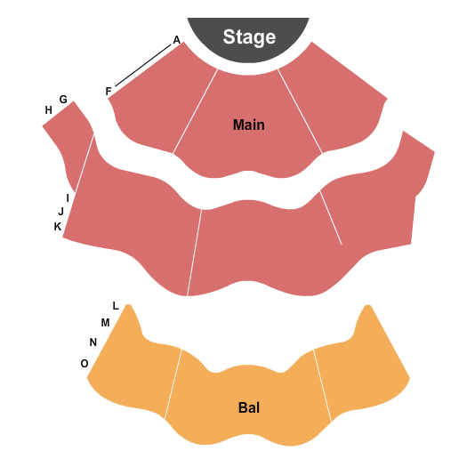 Douglas J. Cardinal Performing Arts Centre seating chart