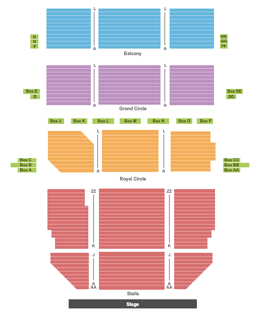 Drury Lane Theatre Royal seating chart