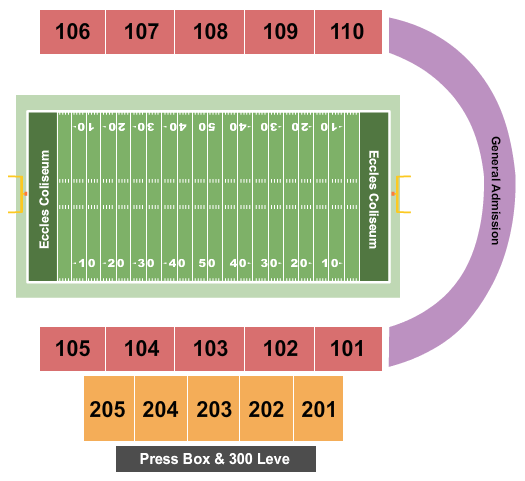 Eccles Coliseum seating chart