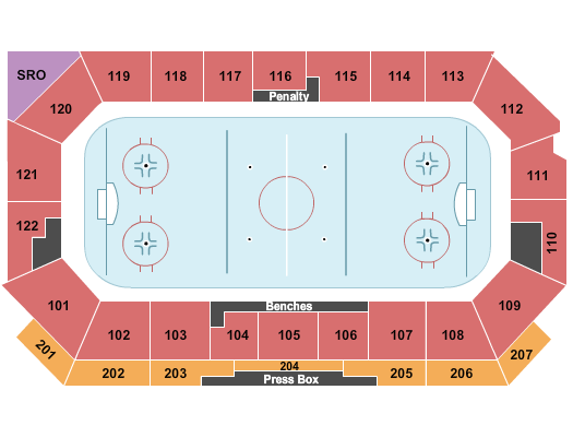 Ed Robson Arena seating chart