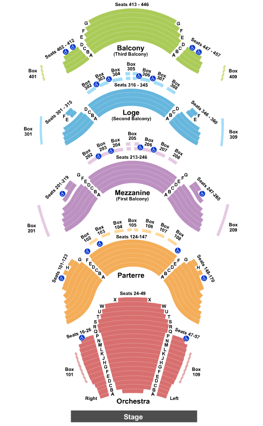 Ellie Caulkins Opera House seating chart