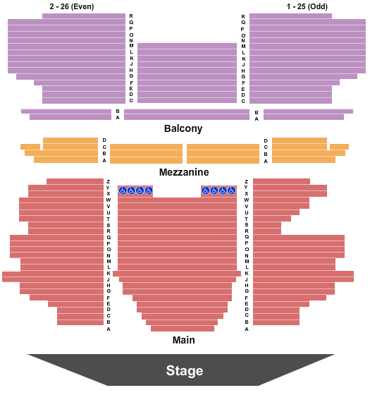 Elsinore Theatre seating chart