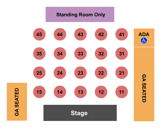 Evanston Space seating chart
