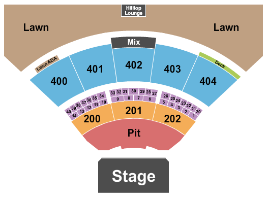 Everwise Amphitheater at White River State Park seating chart