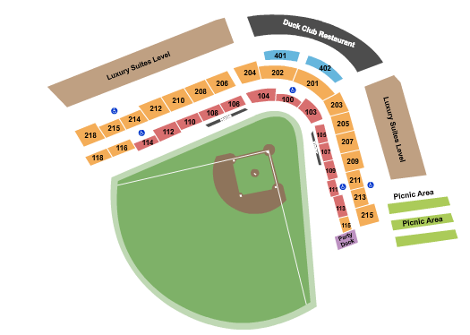 Fairfield Properties Ballpark seating chart