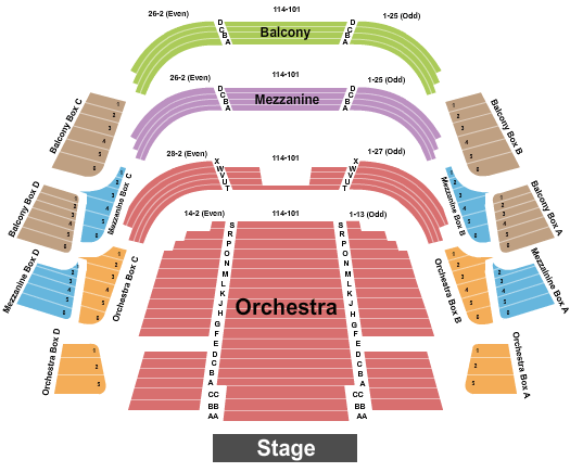 Ferguson Hall  - The Straz Center seating chart